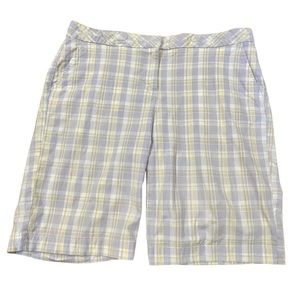 Izod Lavender‎ Plaid Golf Shorts 10